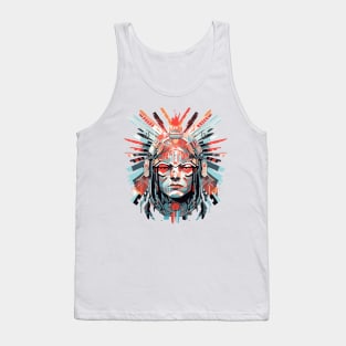 Ancien Aztec Warrior Mystical Abstract Tank Top